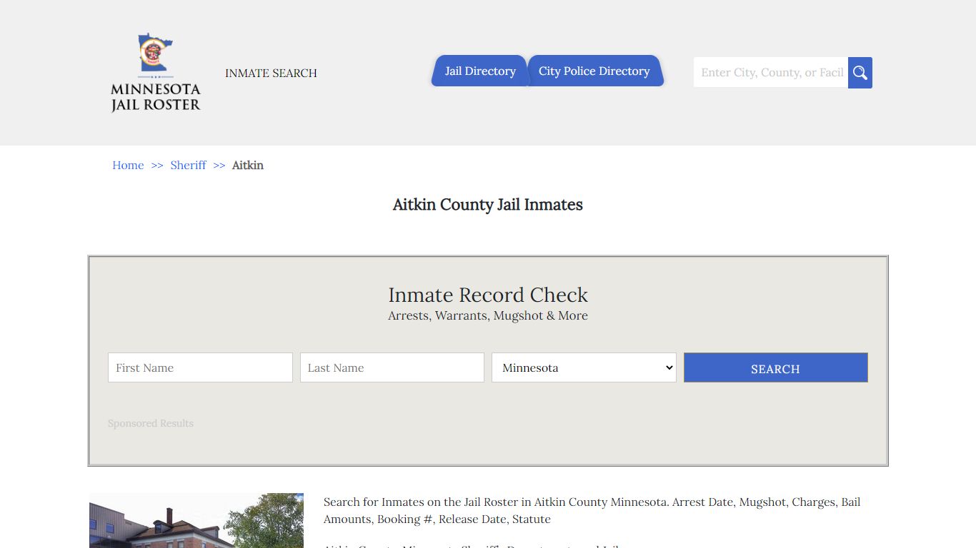 Aitkin County Jail Inmates | Jail Roster Search